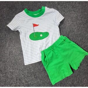 Ishtex Golf Infant  2 Piece Outfit 12 Month Toddler Boy Girl Masters Inspired
